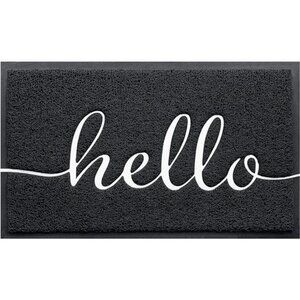 30"x17.5",Black, Durable Welcome Floor Mat Front Doormat Indoor Outdoor Door Rug